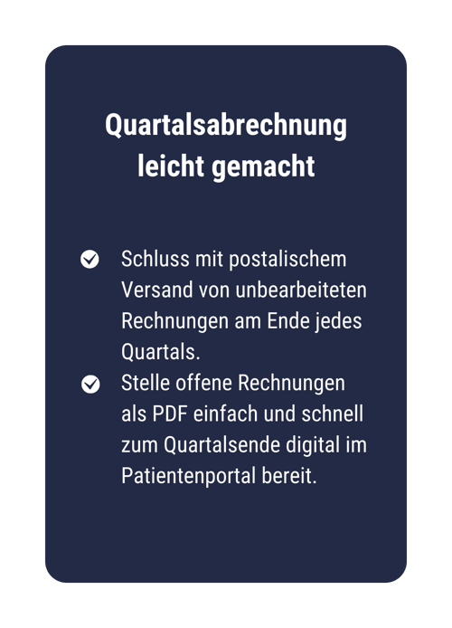 Quartalsabrechnung